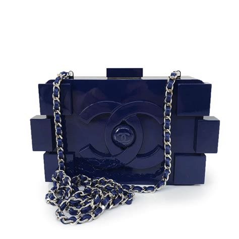 chanel lego clutch blue|Chanel Lego set.